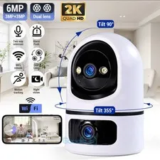 2k Dual Cam Seurity Camera Home System IR Night Vision 5G WIFI,PTZ Auto Tracking