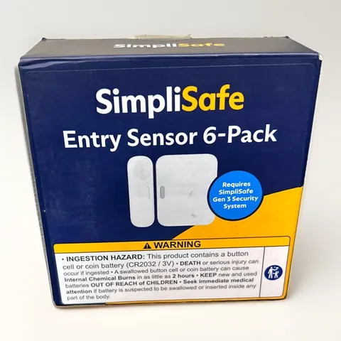 SimpliSafe ENS306 Entry Sensor - White, Pack of 6