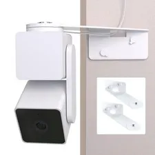 2 Pack Metal Corner Mount for Wyze Cam Pan V3 V4 White Aluminum