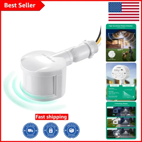 Versatile 120V Motion Detector with Adjustable Settings - Ideal for Home Safety