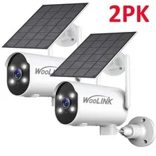 2PK Solar Camera Wireless 3MP Outdoor WiFi Solar Battery Powered Security Camera