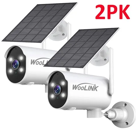 2PK Solar Camera Wireless 3MP Outdoor WiFi Solar Battery Powered Security Camera