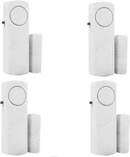 4 Pack Door Window Alarm, Magnetic Burglar Alert Sensor, Loud Door Alarms for Ki