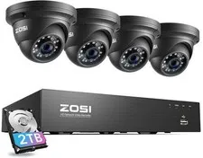 ZOSI 8 Channel 4K PoE Home Security 5MP IP Camera System Audio Motion Detect 2TB