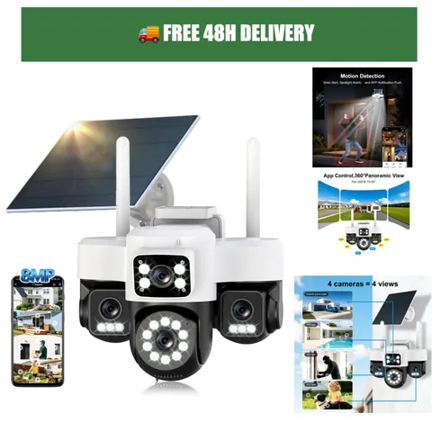 4K Solar Security Camera Wireless Outdoor 360° PTZ Wi-Fi
