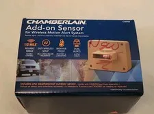 Chamberlain Wireless Motion Alert Add-on Sensor CWPIR 1/2 Mile Range Open Box