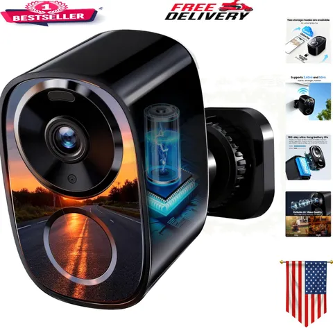 Enhanced 2K UHD Weatherproof Security Camera with Dual-Band WiFi - 2-Way Audio