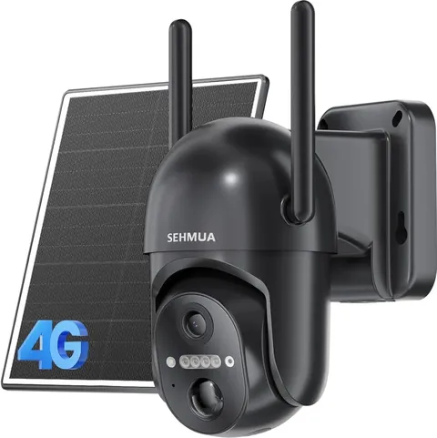 4G LTE Cellular Solar Security Camera Wireless Outdoor 2K Night Vision Two Wa...
