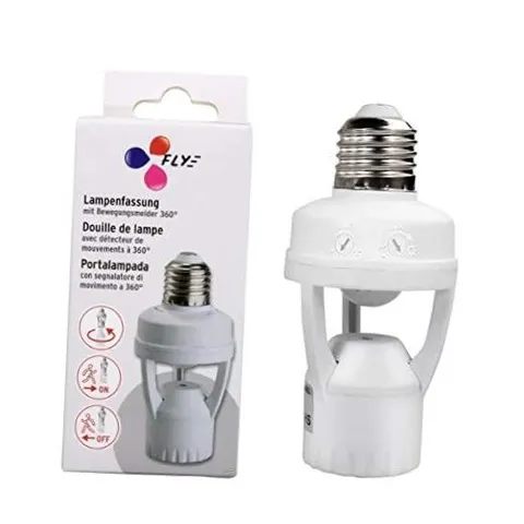 Motion Sensor Light Socket,PIR Motion Detector Screw Bulb Sensor-E26 Motion
