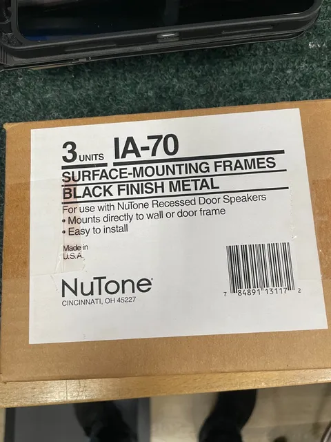 Nutone IA-70 Black Surface Mount Frame For Door Speaker