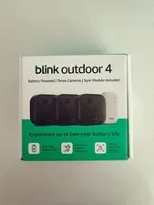 Blink Outdoor 4 1080p Wi-Fi Outdoor 3-Camera Security System - Black - NEW