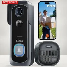 Video Doorbell Camera Wireless 2K HD Night Vision Waterproof App Connectivity