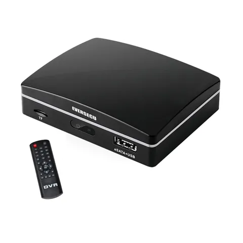 Eversecu 4ch Mini CCTV Video Recorder, Hybrid DVR/NVR Support 1080P AHD/HD-TV...