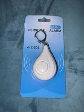 130 dB Personal Attack Alarm Keyring Keychain White Model MSA-780