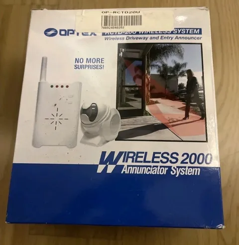 Optex RCTD20U 2000ft Wireless Driveway Alert System Kit White Open Box