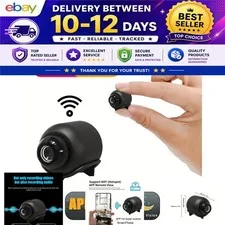 1080p WiFi Mini Security Camera Night Vision Motion Detection Black