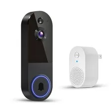 1080p Wireless Wi-Fi Video Doorbell Camera with Night Vision, Outdoor Surveil...