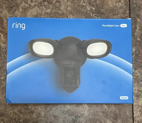 Floodlight Cam Pro with 2K Video and Ring Vision, 2 LED Lights, Dual Band Wi-Fi
