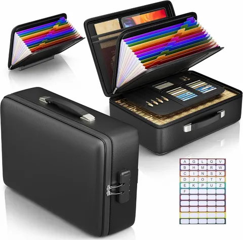 Fireproof Document Box, Hard Briefcase Fireproof Safe Fire for Home Documents