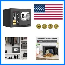 Small Kids Safe, Digital Mini Safes, Money Safe Box, Black