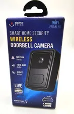 NEW POWER TO GO-SMART HOME SECURITY WIRELESS DOORBELL CAMERA / IN BOX