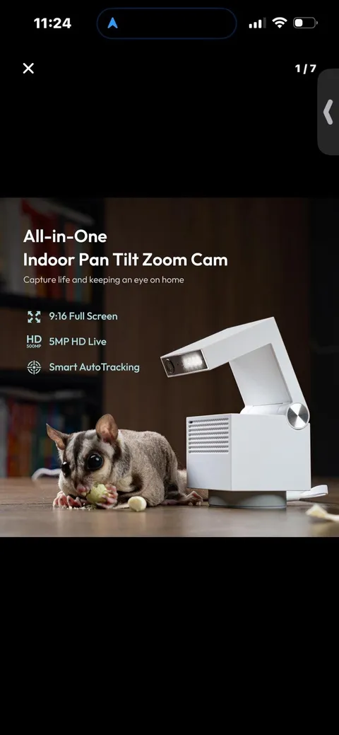 Genie S 2.7K HD Indoor Security Camera with 6X Zoom, 2-Way Audio, Privacy Protec