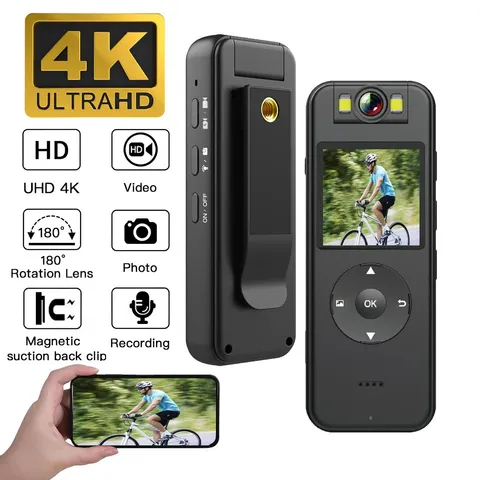 Ultra HD 4K Mini Camera WiFi Portable Small Digital Video Recorder Police BodyCa