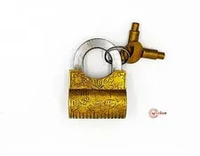 Handmade Vintage Style Rare Functional Brass Padlock With Unique Keys