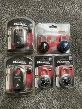 Master Lock 1500D Lot of 5 Combination Padlocks Touch Control Anti-Shim Steel