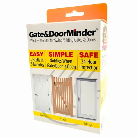Gate & Door Minder Wireless Monitor for Swing/Sliding Gates & Doors, Easy 5Mi...
