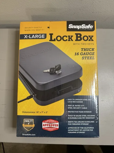 SnapSafe Combination Lock Box,  X-Large (10”x 7” x 2”)  -  New Sealed