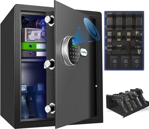 Biometric Home Safe, Fingerprint Gun Safe Lock Box,Money Box for Jewelry Handgun
