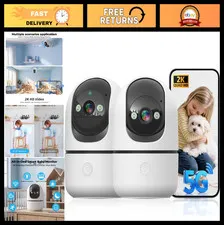 Indoor Security Camera 5G/2.4G WiFi, 360° Pan/Tilt, AI Motion Detection, Night V