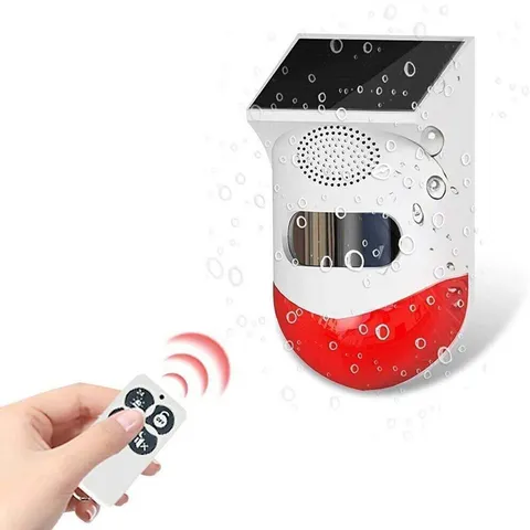 WiFi Tuya Solar Strobe Light Alarm Motion Detector 120db Security Siren Warning
