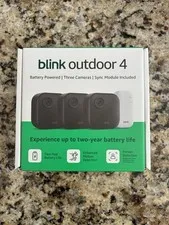 Blink Outdoor 4, (4th Gen 2025) Wireless 3 Camera Security System + Sync Module