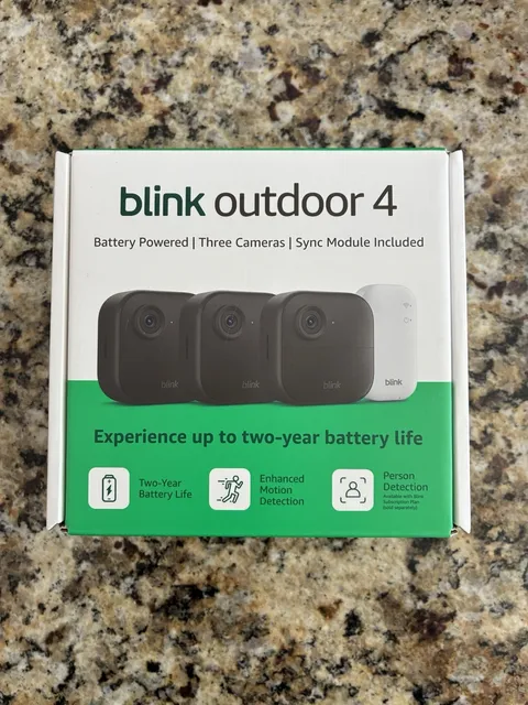 Blink Outdoor 4, (4th Gen 2025) Wireless 3 Camera Security System + Sync Module