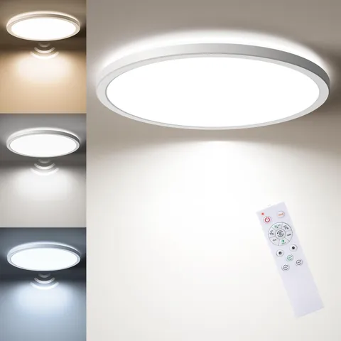 Matane Motion Sensor LED Ceiling Light with Remote, 12 12Inch, 12Inch White
