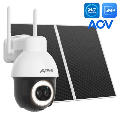 ANRAN Wireless Outdoor Solar Security Cameras 5MP Home WiFi Battery CCTV System