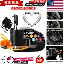 Alarm Disc Lock, 3 Keys and 18 Batteries 5- Availability, 110 dB Waterproof A...