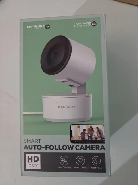 Merkury Smart Auto-Follow Indoor Camera - Requires 2.4 GHz Wi-Fi