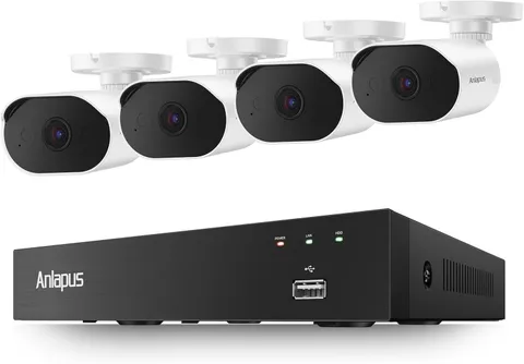 3K Lite 8CH Wired Security Camera System, Audio Recording, Human Vehicle Detecti