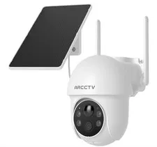 ARCCTV Solar Security Cameras Wireless Outdoor, 4MP 360° View Battery Powered
