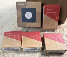SimpliSafe Home Security Lot - 3 Entry, 1 Glass Break Sensors + 1 Panic Button