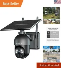 Smart 4G LTE Security Camera with Solar Power, Night Vision & PIR Detection