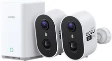 AOSU 2x WirelessCam Lite Security Cameras w/ Base 2K/3MP QHD C6L