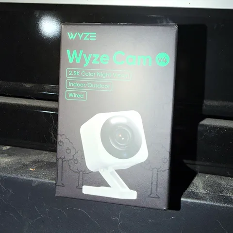 Wyze Cam v4 2.5K Wired Indoor/Outdoor IP Camera Color Night Vision Spotlight