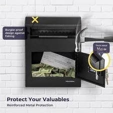 Key Drop Box with Lock, Drop Slot Depository Safe Box Digital Keypad, Money