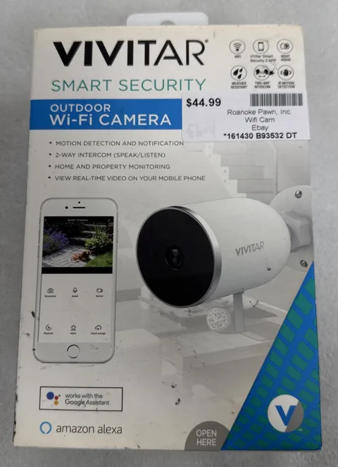 Vivitar IPC-484 Smart Wi-Fi Outdoor Security Camera – 1080p HD, Night Vision,