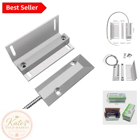 Durable Wired Magnetic Contacts for Garage Security - Adjustable Mount Bracket
