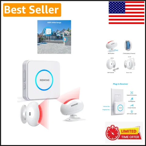 Comprehensive Indoor Motion Alarm with 2 Sensors – Perfect for Homes and Stores